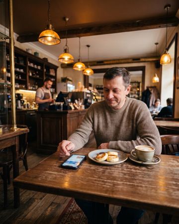 Синхронізоване меню закладу у вітрині